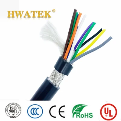 UL20233 Cable de chaqueta de PU con blindaje de trenzado flexible de pares múltiples para cableado de cadena de arrastre y cable de interconexión